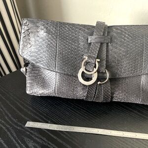 Salvatore Farragamo Python Clutch.